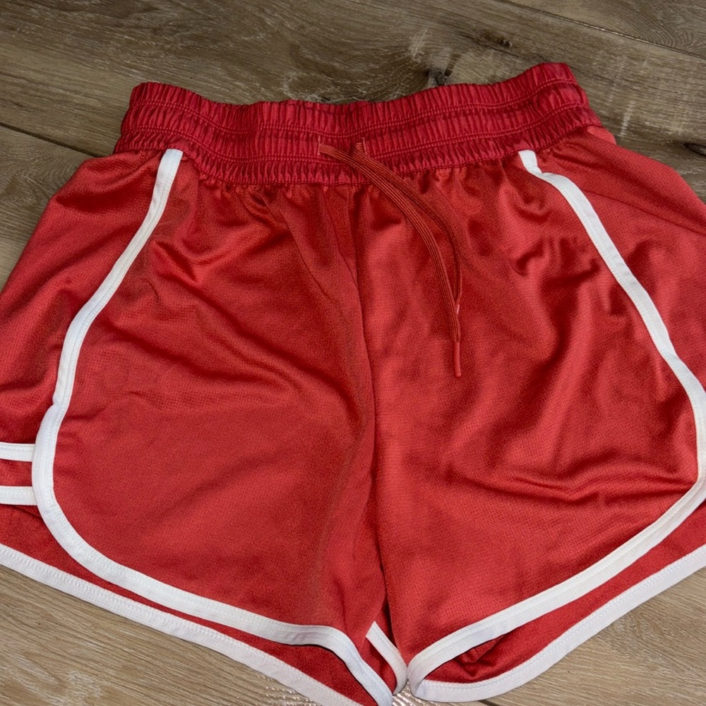 reebok orange shorts